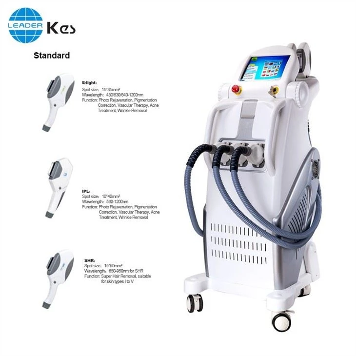 Three Handpieces IPL Laser Machine For Hair Removal Skin Rejuvenation