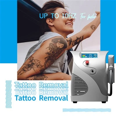 1-10 Hz Justerbar Q-Switch ND YAG Laser Tattoo Removal Equipment